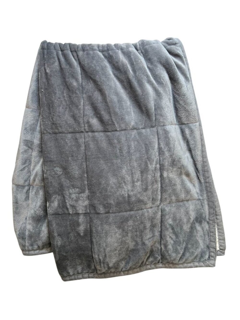 Cuddl Duds Cozy Soft Fleece Blanket 50in x 60in Gray Reversible Faux Fur Bedding